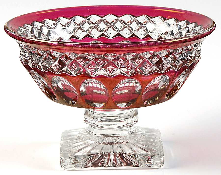 Waterford Ruby Bowl Footed Dessert by Westmoreland-1