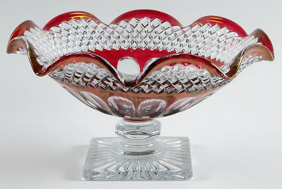 Waterford Ruby Bowl Footed Bowl by Westmoreland-1