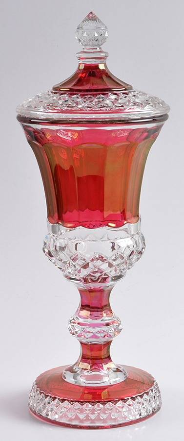 Waterford Ruby Bowl Footed Urn & Lid by Westmoreland-1
