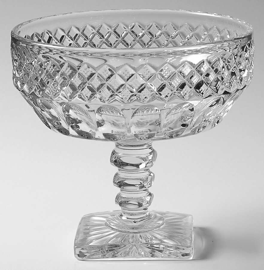 Waterford Clear (Stem 1932) Round Compote (Height X Width) by Westmoreland-1
