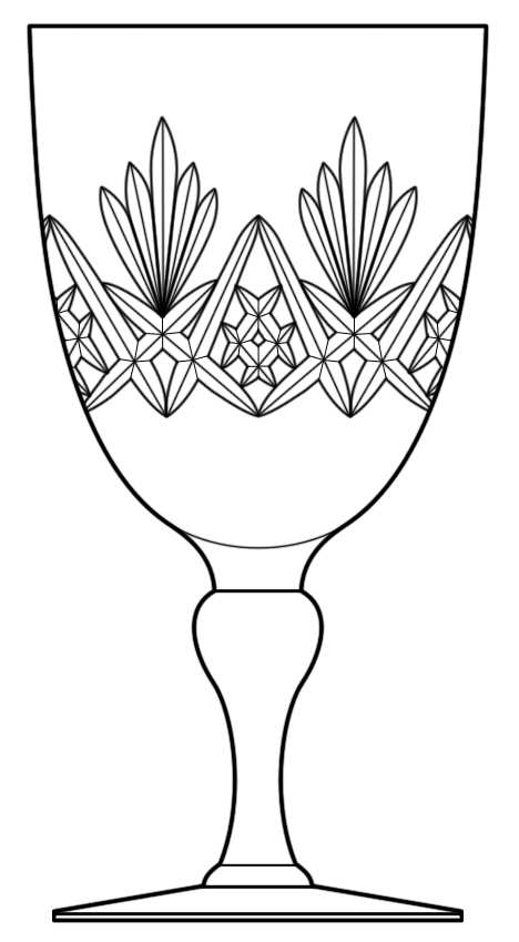 Cheltingham Water Goblet by Webb Thomas-1