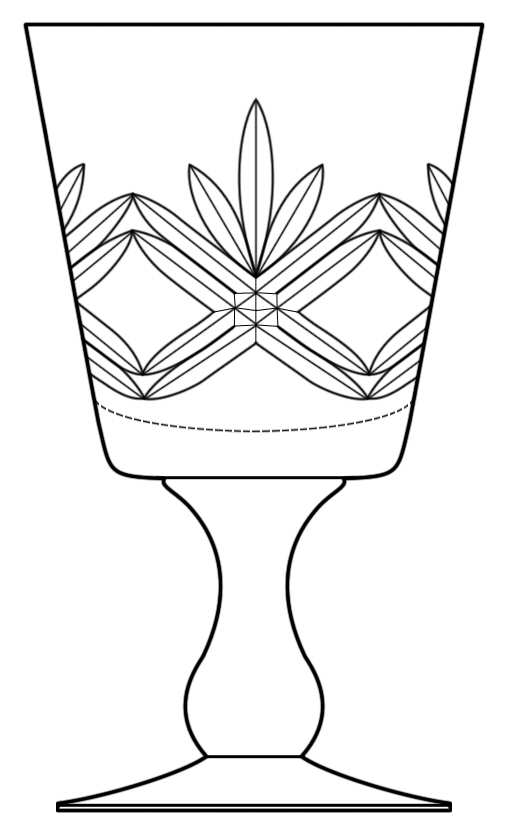 London Clear Water Goblet by Webb Thomas-1