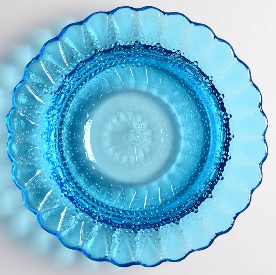 Lace and Dewdrop Blue Saucer Only by Wheaton-1