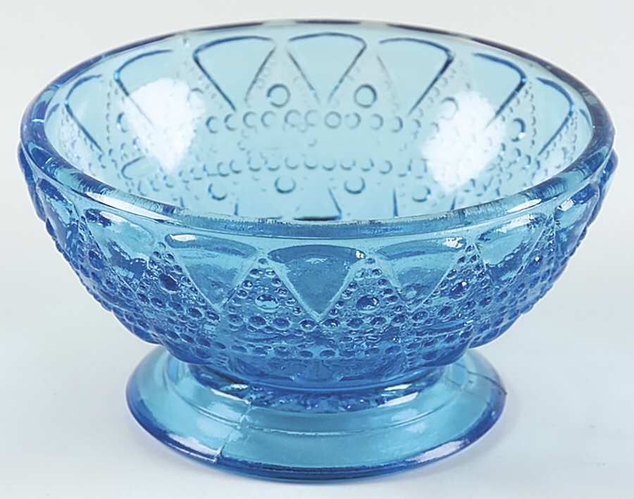 Lace and Dewdrop Blue Low Sherbet by Wheaton-1