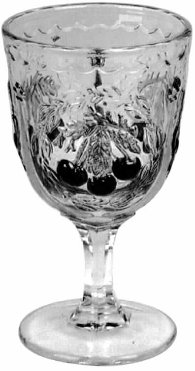 Cherry Clear Ruby Water Goblet by L G Wright Glass-1