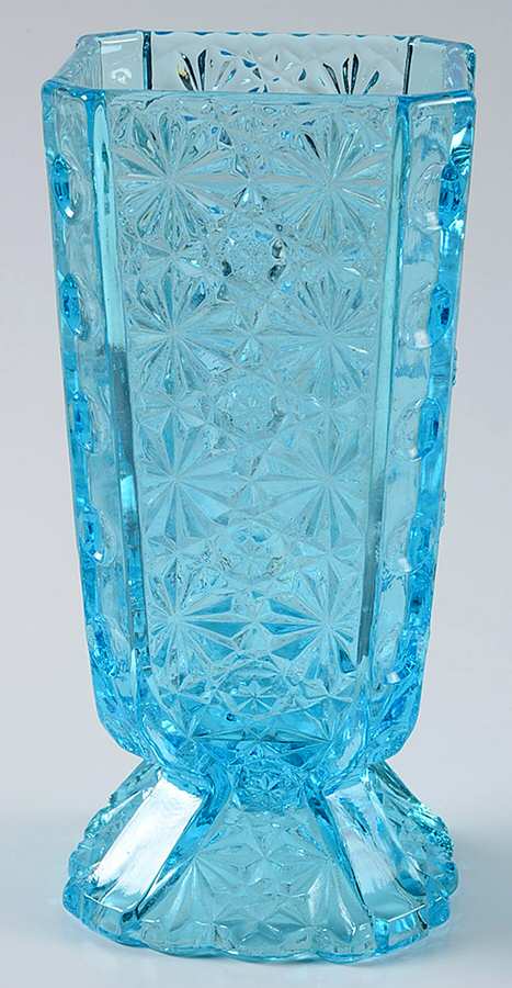 Daisy and Button Blue Candy Jar No Lid by L G Wright Glass-1