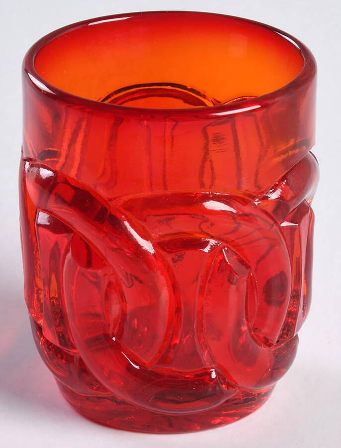 Double Ring Ruby Toothpick Holder by L G Wright Glass-1