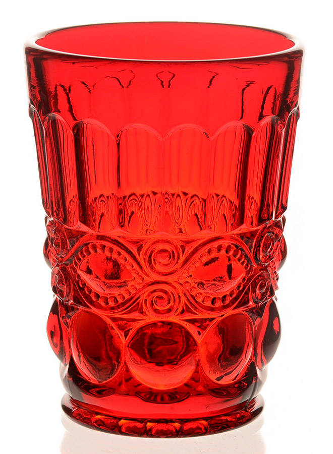 Eyewinker Ruby Flat Tumbler by L G Wright Glass-1