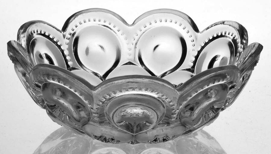 Moon and Star Clear Small Fruit Dessert Bowl by L G Wright Glass-1