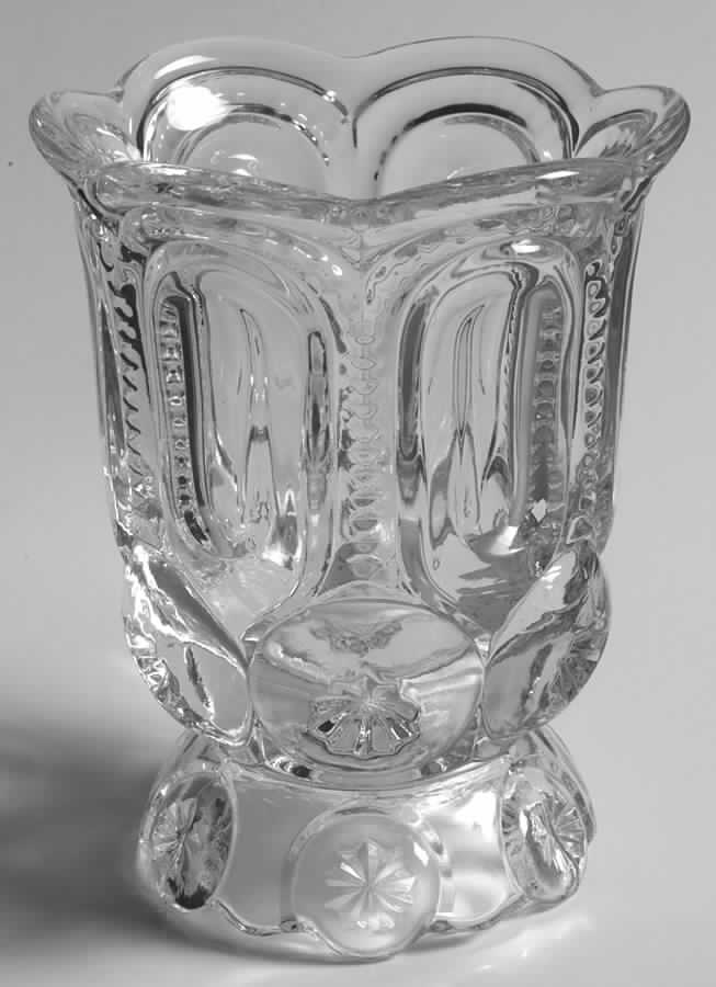 Moon and Star Clear Open Spooner by L G Wright Glass-1