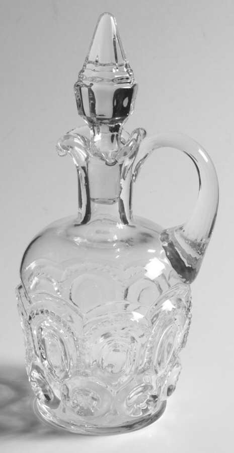 Moon and Star Clear Cruet & Stopper by L G Wright Glass-1