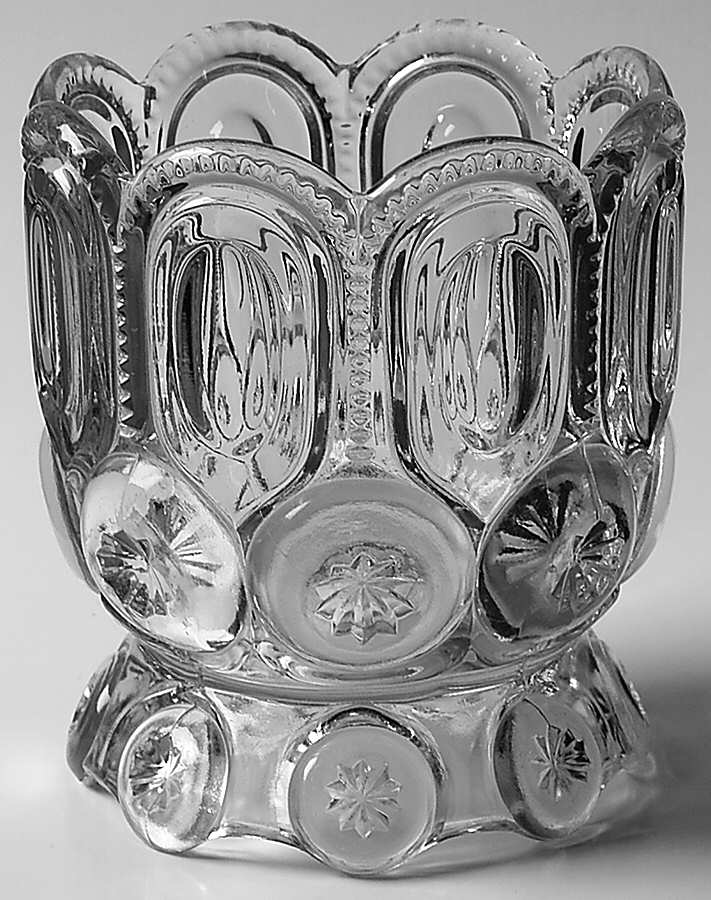 Moon and Star Clear Open Sugar by L G Wright Glass-1