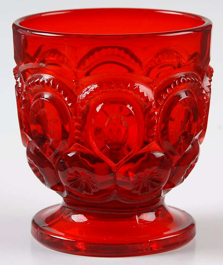 Moon and Star Ruby 5 Oz Footed Tumbler by L G Wright Glass-1