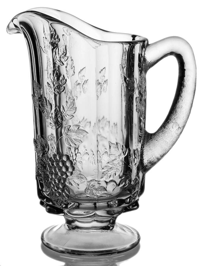 Panel Grape Clear 1 Quart Pitcher by L G Wright Glass-1