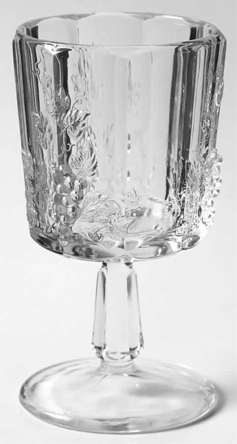 Panel Grape Clear Water Goblet by L G Wright Glass-1