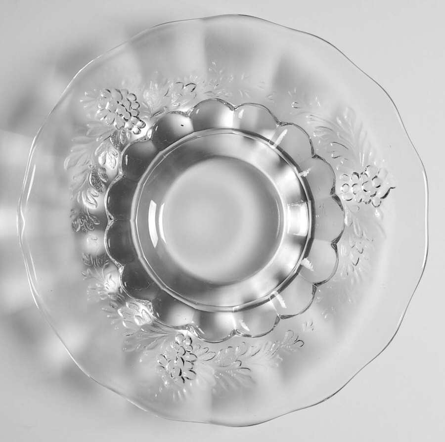 Panel Grape Clear Bread & Butter Plate by L G Wright Glass-1