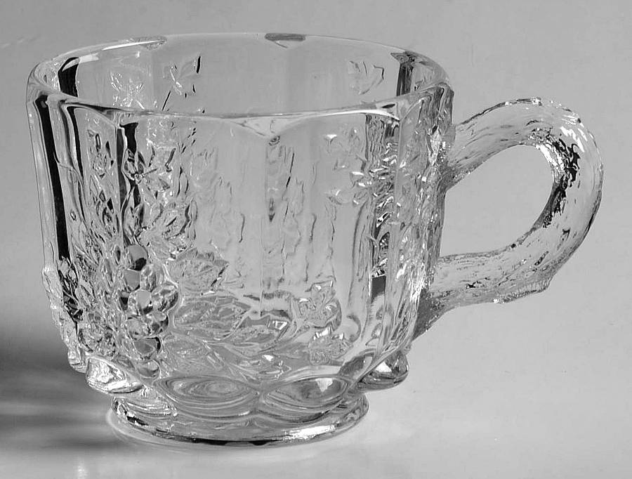 Panel Grape Clear Punch Cup by L G Wright Glass-1