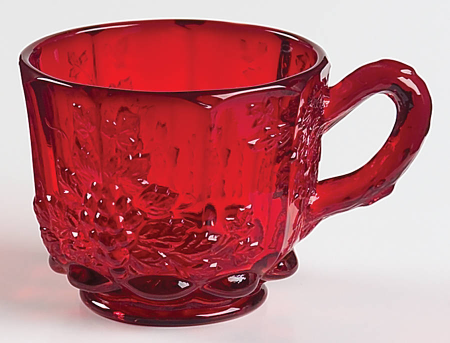 Panel Grape Ruby Punch Cup by L G Wright Glass-1