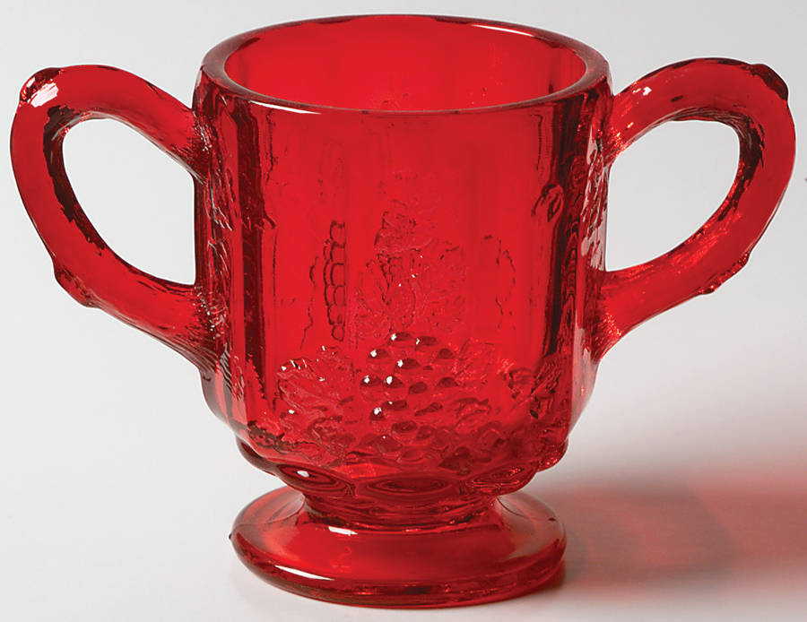Panel Grape Ruby Individual Open Sugar by L G Wright Glass-1