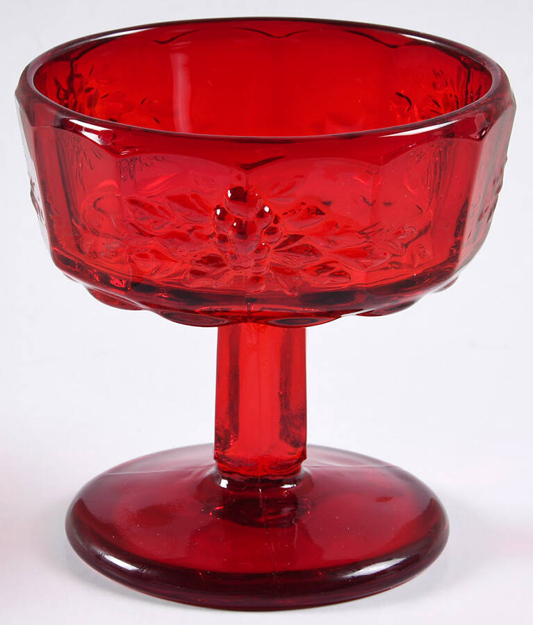 Panel Grape Ruby Champagne/Tall Sherbet by L G Wright Glass-1