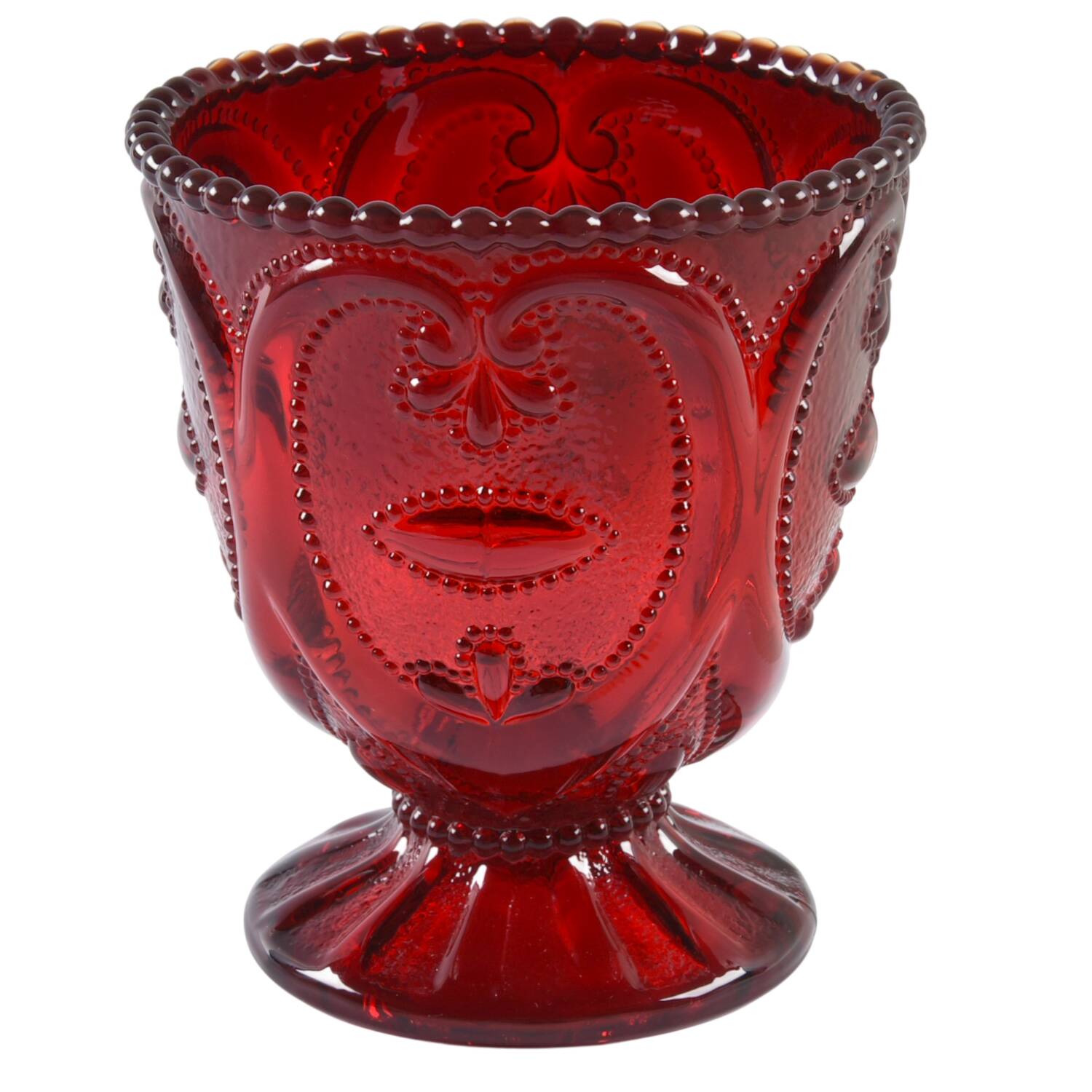 Sweetheart Red Open Sugar by L G Wright Glass-1