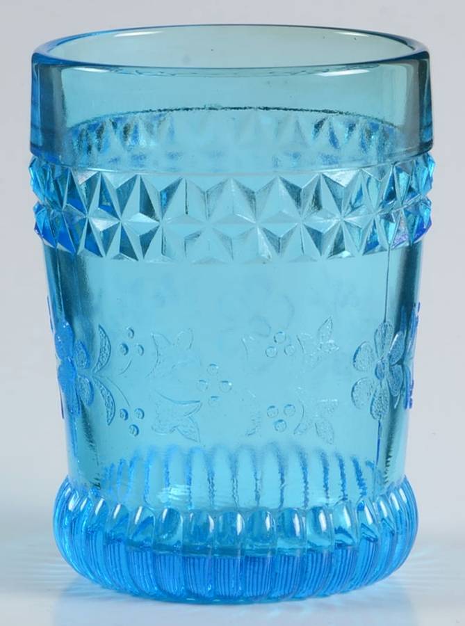 Wildflower Blue 10 Oz Flat Tumbler by L G Wright Glass-1