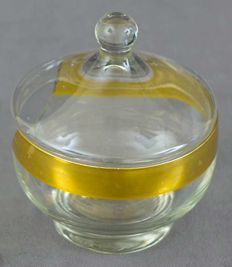 Midas (Gold) Candy Jar & Lid by West Virginia Glass Specialty-1