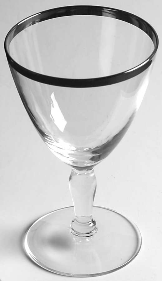 Princess Platinum (Stem #1960) Wine Glass by West Virginia Glass Specialty-1