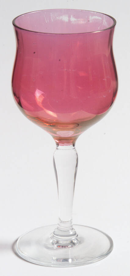 Rose Lustre Wine Glass by West Virginia Glass Specialty-1