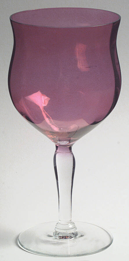 Rose Lustre Water Goblet by West Virginia Glass Specialty-1