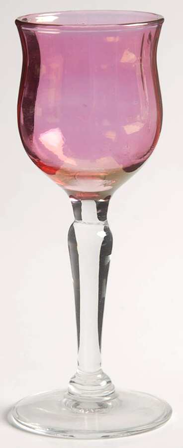 Rose Lustre Cordial Glass by West Virginia Glass Specialty-1