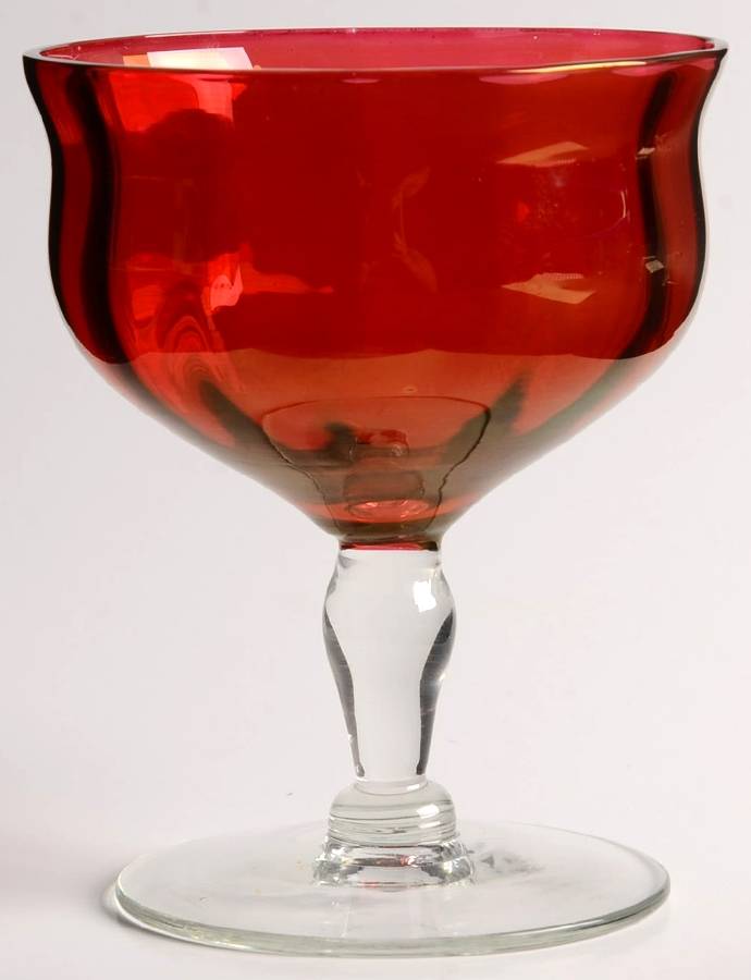 Rose Lustre Low Sherbet by West Virginia Glass Specialty-1