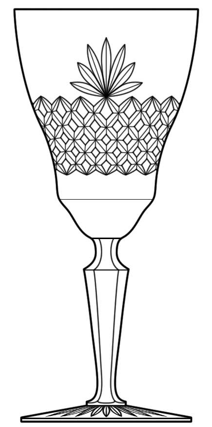 Bushey Water Goblet by Watford Crystal-1