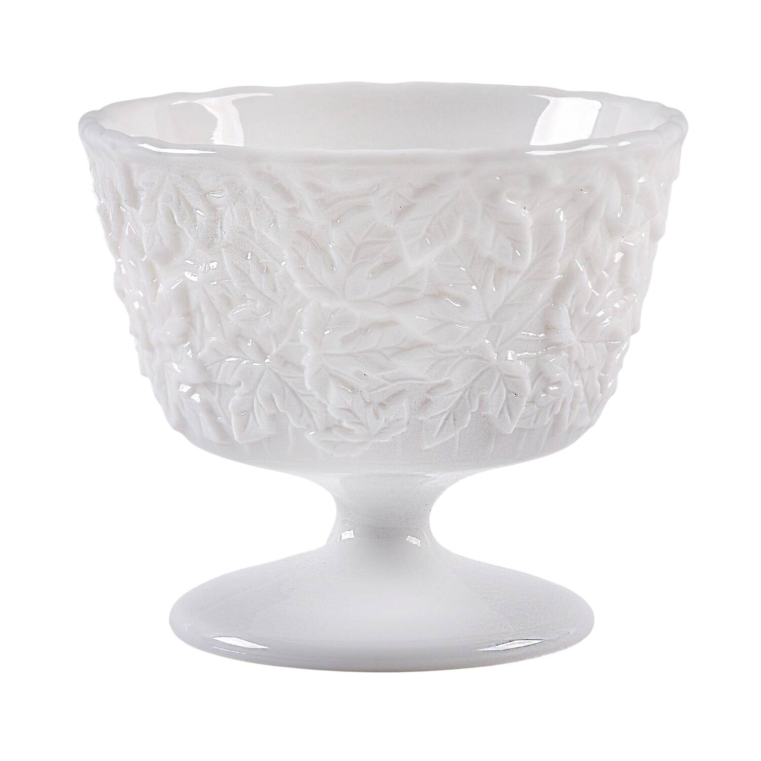 Bramble Milk Glass Compote No Lid by Westmoreland-1