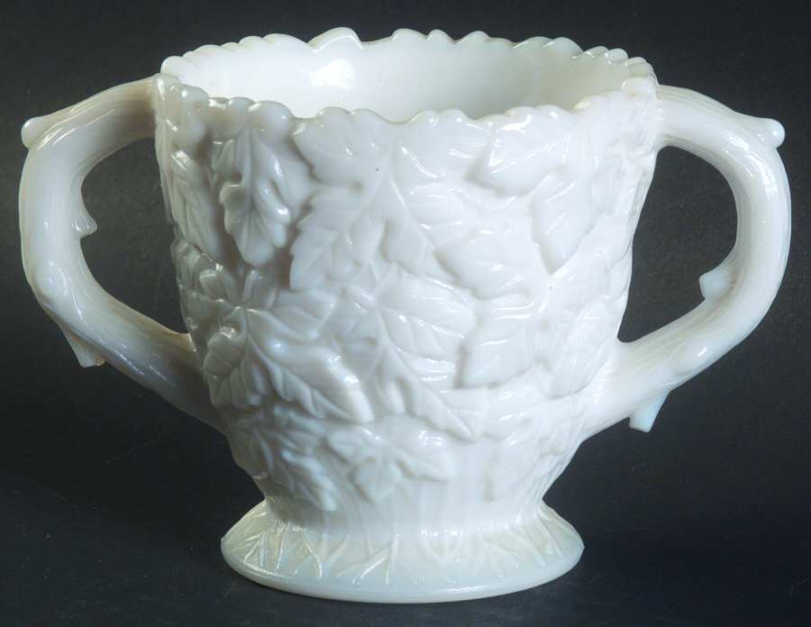 Bramble Milk Glass Open Sugar by Westmoreland-1