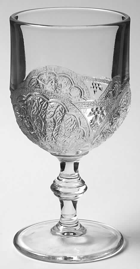Shell and Tassel Water Goblet by L G Wright Glass-1