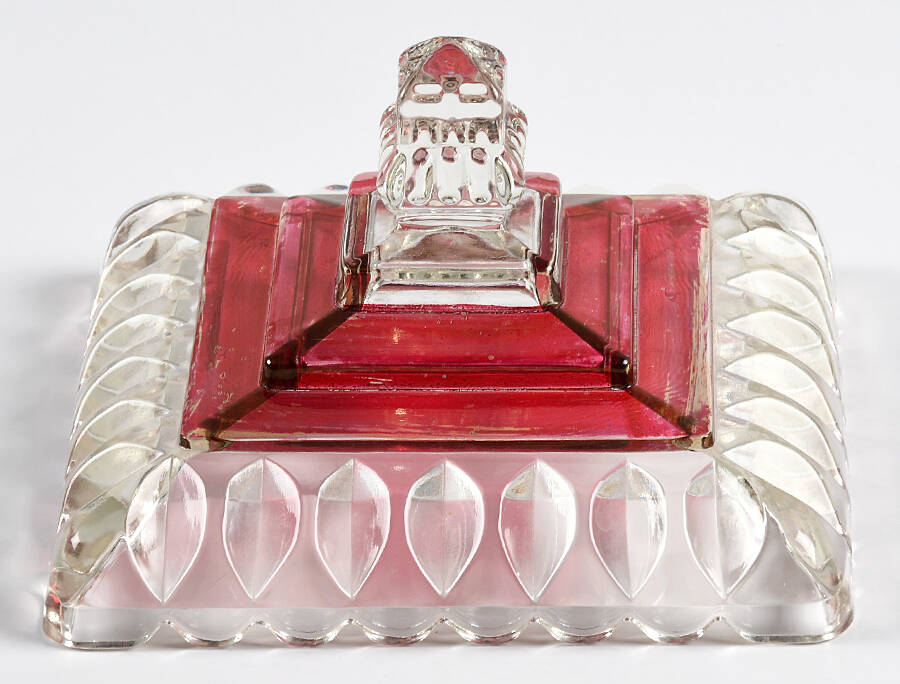 Wedding Ruby Flash Lid for Medium Wedding Bowl by Westmoreland-1