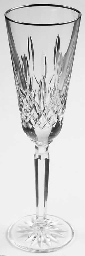 Platinum Lismore Tall Tall Fluted Champagne by Waterford Crystal-1