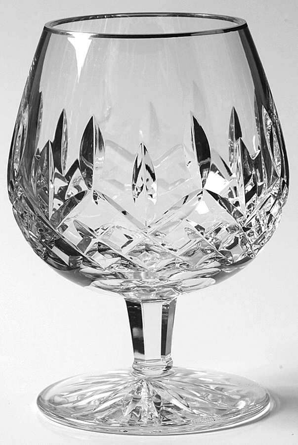 Platinum Lismore Tall Brandy Glass by Waterford Crystal-1