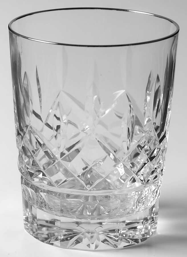 Platinum Lismore Tall Double Old Fashioned by Waterford Crystal-1