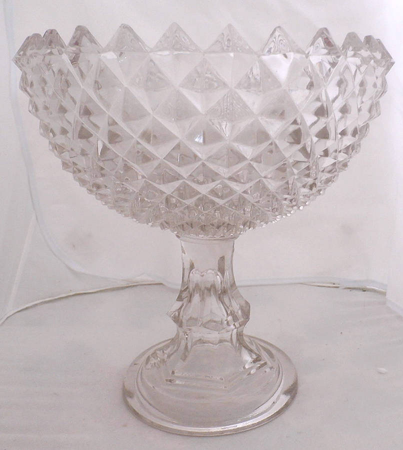 Sawtooth Clear 14" Tall Compote No Lid by Westmoreland-1