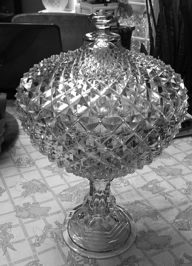 Sawtooth Clear Compote & Lid by Westmoreland-1