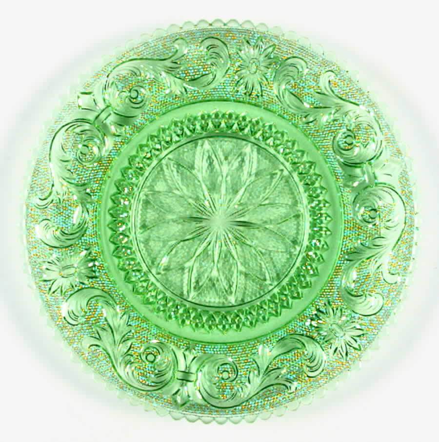 Princess Feather Green Luncheon Plate by Westmoreland-1
