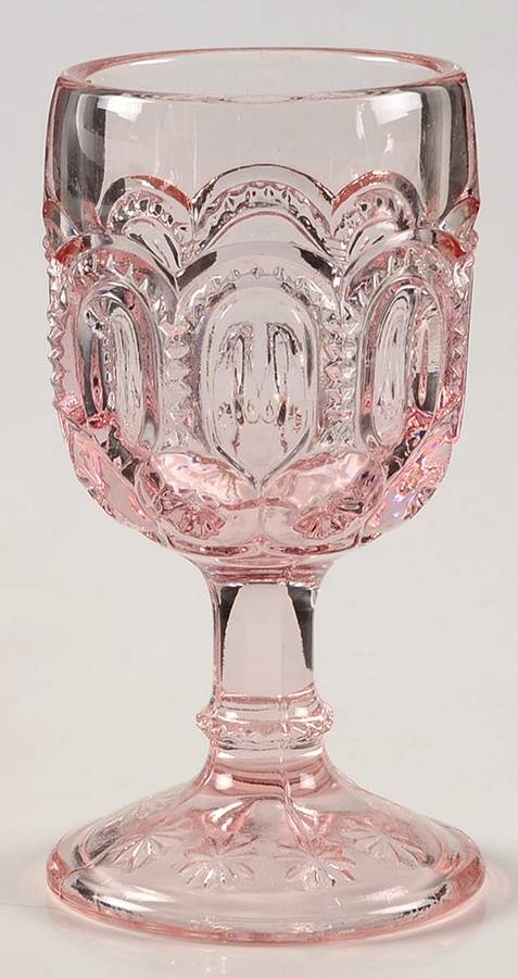Moon and Star Pink Wine Glass by L G Wright Glass-1