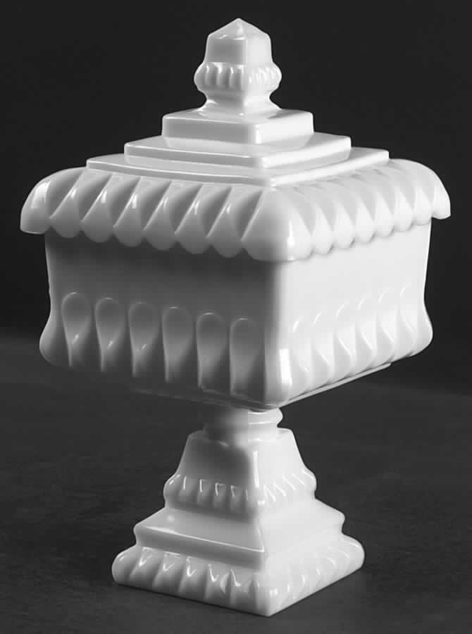 Wedding Milk Glass Small Wedding Bowl & Lid by Westmoreland-1