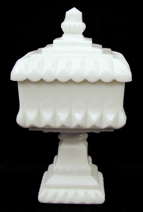 Wedding Milk Glass Large Bowl Wedding & Lid by Westmoreland-1