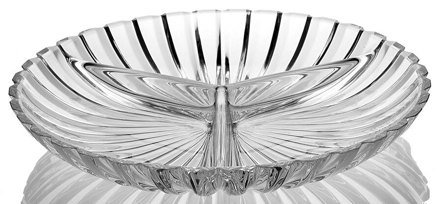 Palladia Collection 12" Round 3 Part Relish by Waterford Crystal-1