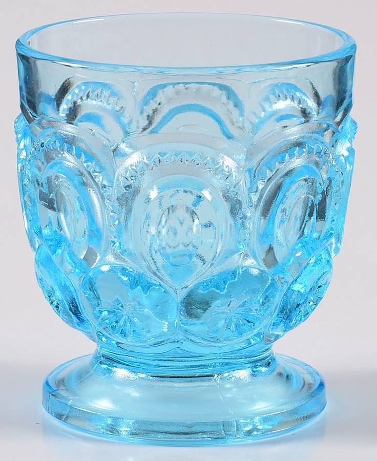 Moon and Star-Light Blue 5 Oz Footed Tumbler by L G Wright Glass-1