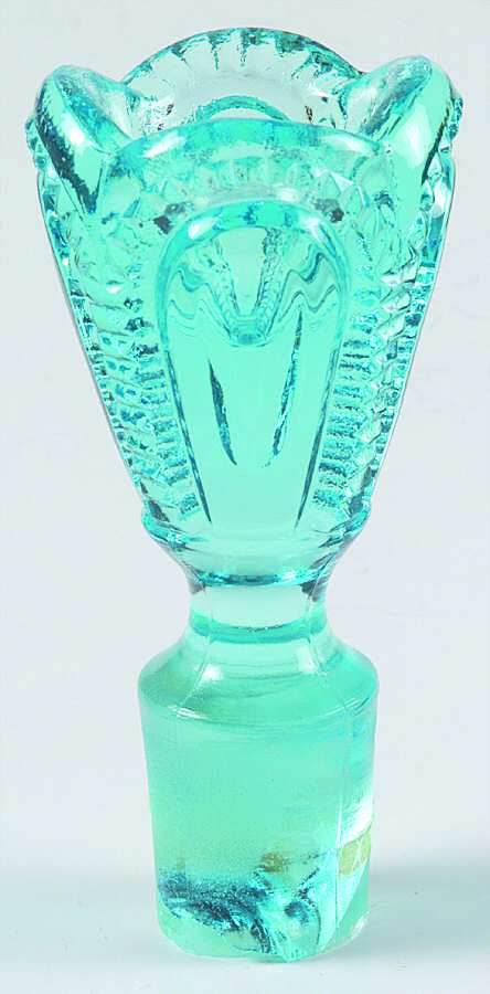 Moon and Star-Light Blue Stopper for Decanter by L G Wright Glass-1