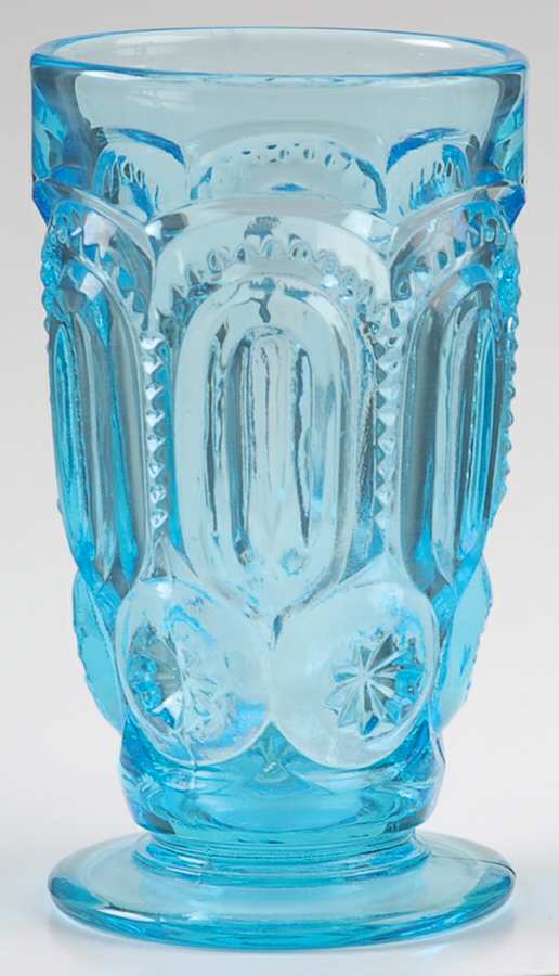 Moon and Star-Light Blue 11 Oz Footed Tumbler by L G Wright Glass-1